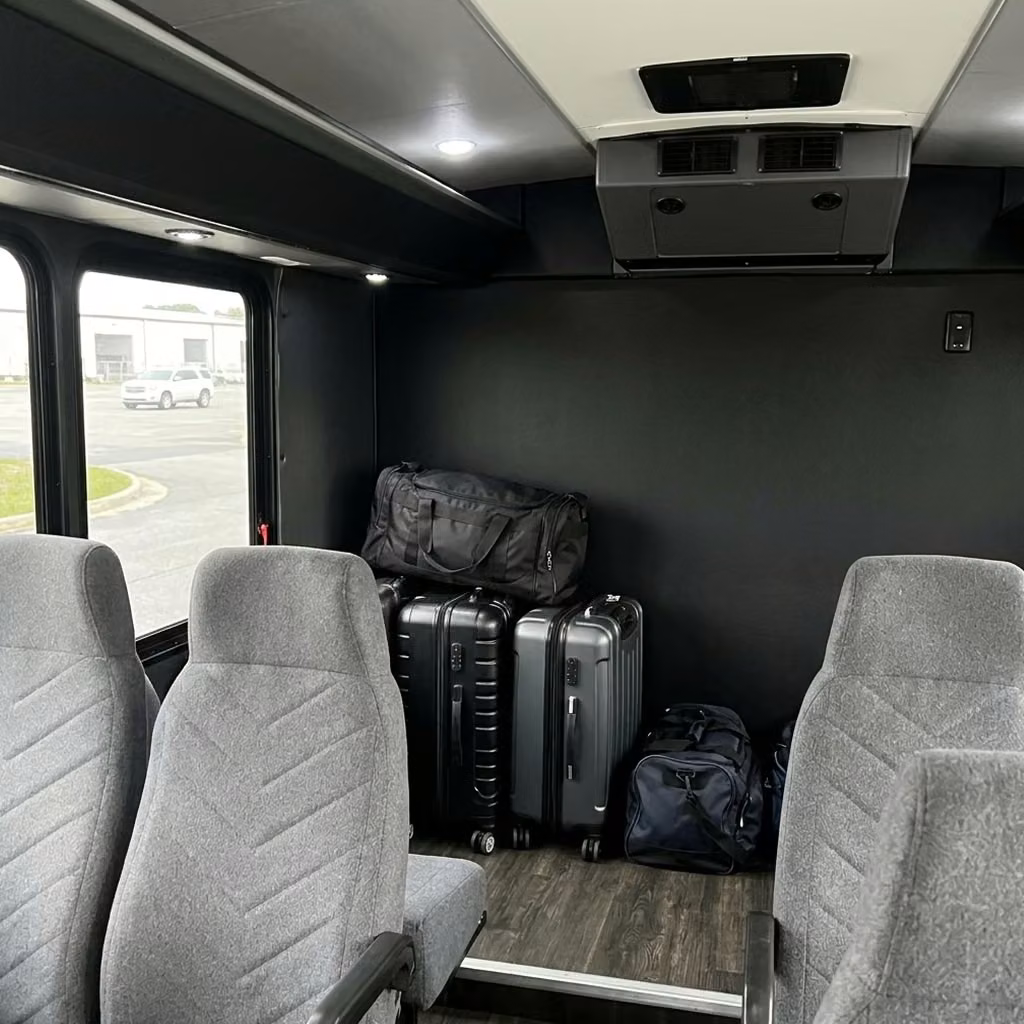 west melbourne 15 passenger minibus luggage area