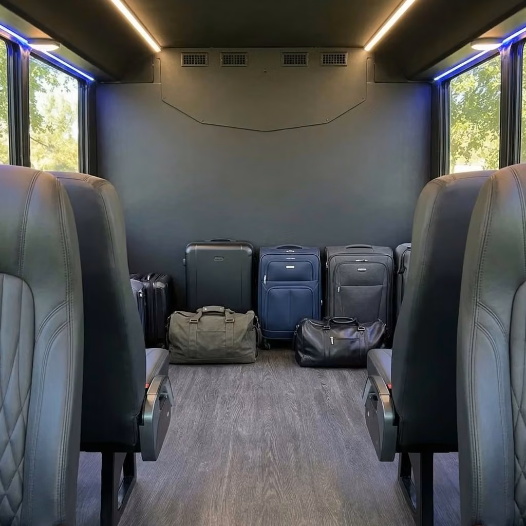 west melbourne 20 passenger minibus luggage area