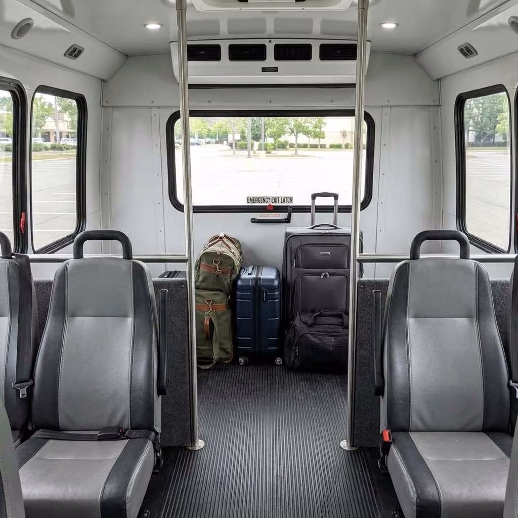 west melbourne 28 passenger minibus luggage area