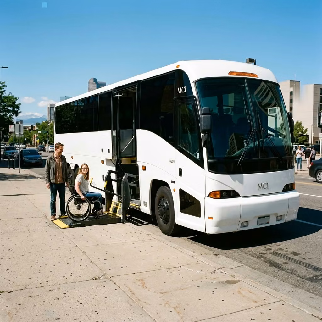west melbourne 56 passenger charter bus wheelchair lift