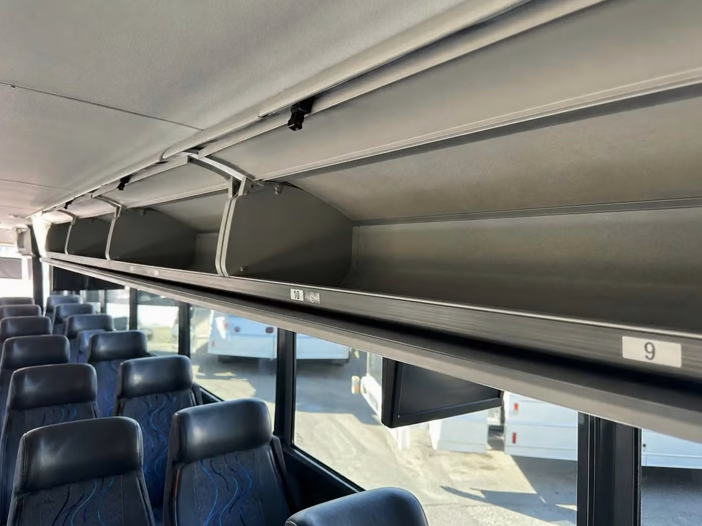west melbourne charter bus overhead storage