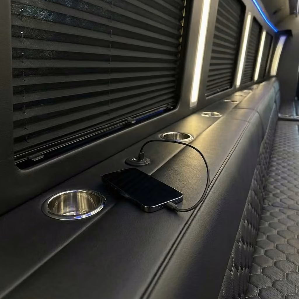 west melbourne party bus usb charging
