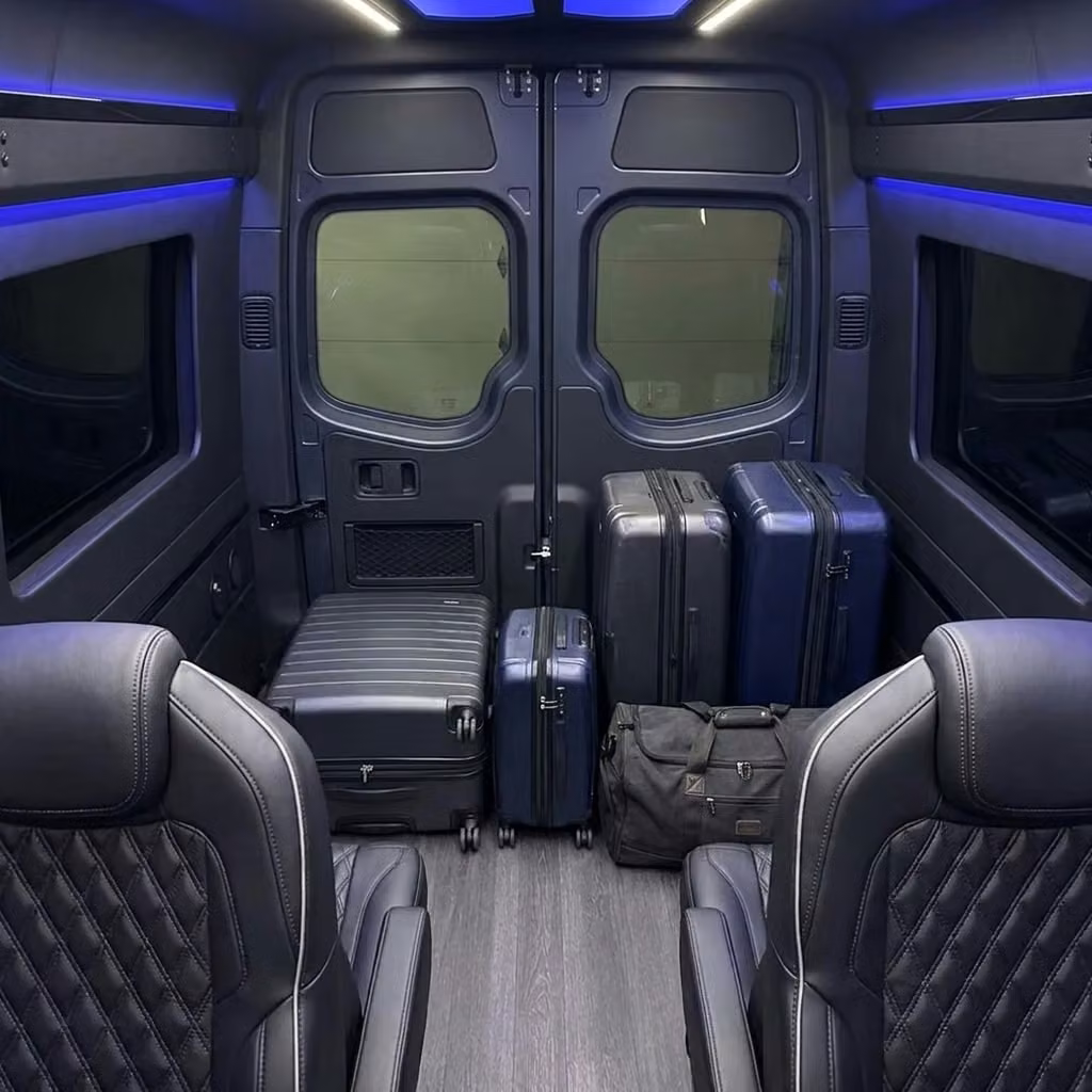 west melbourne sprinter van rental with driver luggage area
